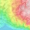 Топографическая карта Лозанна, высота, рельеф