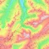 Топографическая карта Кандерштег, высота, рельеф