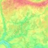 Топографическая карта Ужица, высота, рельеф