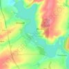 Топографическая карта Беловское водохранилище, высота, рельеф