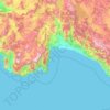 Топографическая карта Анталья, высота, рельеф