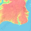 Топографическая карта Куцурубська сільська громада, высота, рельеф