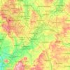 Топографическая карта Warwickshire, высота, рельеф