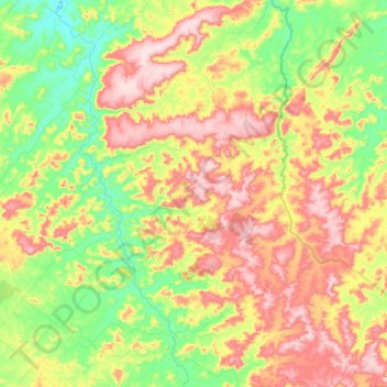 Топографическая карта Flor da Serra, высота, рельеф