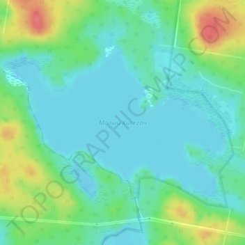 Топографическая карта Малый Кисегач, высота, рельеф