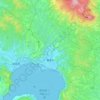Топографическая карта Кирисима, высота, рельеф
