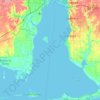 Топографическая карта Mobile Bay, высота, рельеф