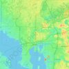 Топографическая карта Тампа, высота, рельеф