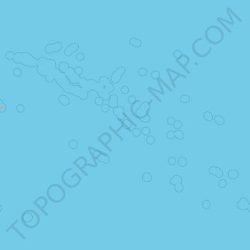 Топографическая карта Tuamotu-Gambier, высота, рельеф