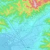 Топографическая карта 豐川市, высота, рельеф