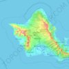 Топографическая карта Oʻahu, высота, рельеф