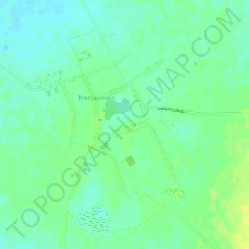 Топографическая карта Мотовилово, высота, рельеф