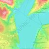 Топографическая карта Камское водохранилище, высота, рельеф