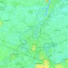 Топографическая карта Гент, высота, рельеф