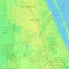 Топографическая карта Palm Bay, высота, рельеф