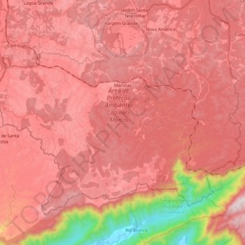 Топографическая карта Marsilac, высота, рельеф