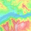 Топографическая карта Columbia River, высота, рельеф