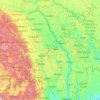 Топографическая карта Прут, высота, рельеф