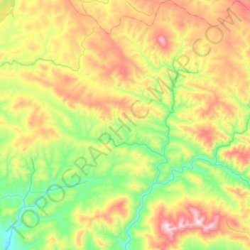 Топографическая карта Чибижекский сельсовет, высота, рельеф