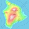 Топографическая карта Hawaii, высота, рельеф