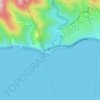 Топографическая карта Topanga County Beach, высота, рельеф
