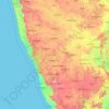 Топографическая карта Karnataka, высота, рельеф