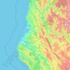 Топографическая карта Humboldt County, высота, рельеф