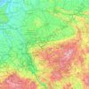 Топографическая карта Nordrhein-Westfalen, высота, рельеф