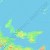 Топографическая карта Prince Edward Island, высота, рельеф