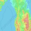 Топографическая карта Александровск-Сахалинский район, высота, рельеф