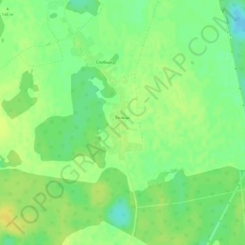 Топографическая карта Сельцо, высота, рельеф