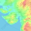 Топографическая карта Gujarat, высота, рельеф