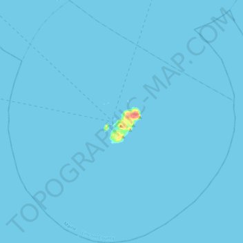 Топографическая карта Monhegan Island Plantation, высота, рельеф