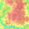 Топографическая карта Гридинское сельское поселение, высота, рельеф