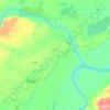 Топографическая карта Жарханский наслег, высота, рельеф