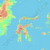 Топографическая карта Сулавеси, высота, рельеф