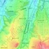 Топографическая карта 藤原台北町1丁目, высота, рельеф