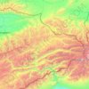 Топографическая карта Ак-Суйский район, высота, рельеф