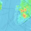 Топографическая карта Battery Park City, высота, рельеф