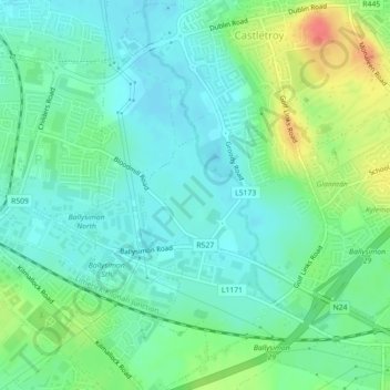 Топографическая карта Towlerton, высота, рельеф