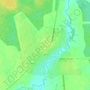 Топографическая карта Поддорье, высота, рельеф