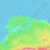 Топографическая карта Лебяженское городское поселение, высота, рельеф