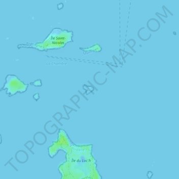 Топографическая карта Île Cigogne, высота, рельеф