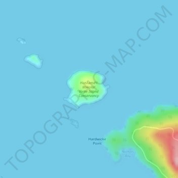 Топографическая карта Yorke Island, высота, рельеф