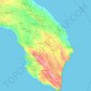 Топографическая карта Lecce, высота, рельеф