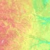 Топографическая карта Южный управленческий округ, высота, рельеф