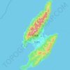 Топографическая карта 佐渡島, высота, рельеф