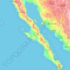 Топографическая карта Península de Baja California, высота, рельеф