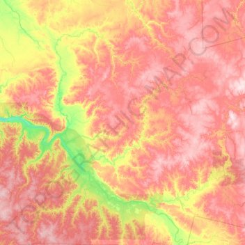 Топографическая карта Койнасское сельское поселение, высота, рельеф