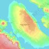Топографическая карта остров Самосир, высота, рельеф